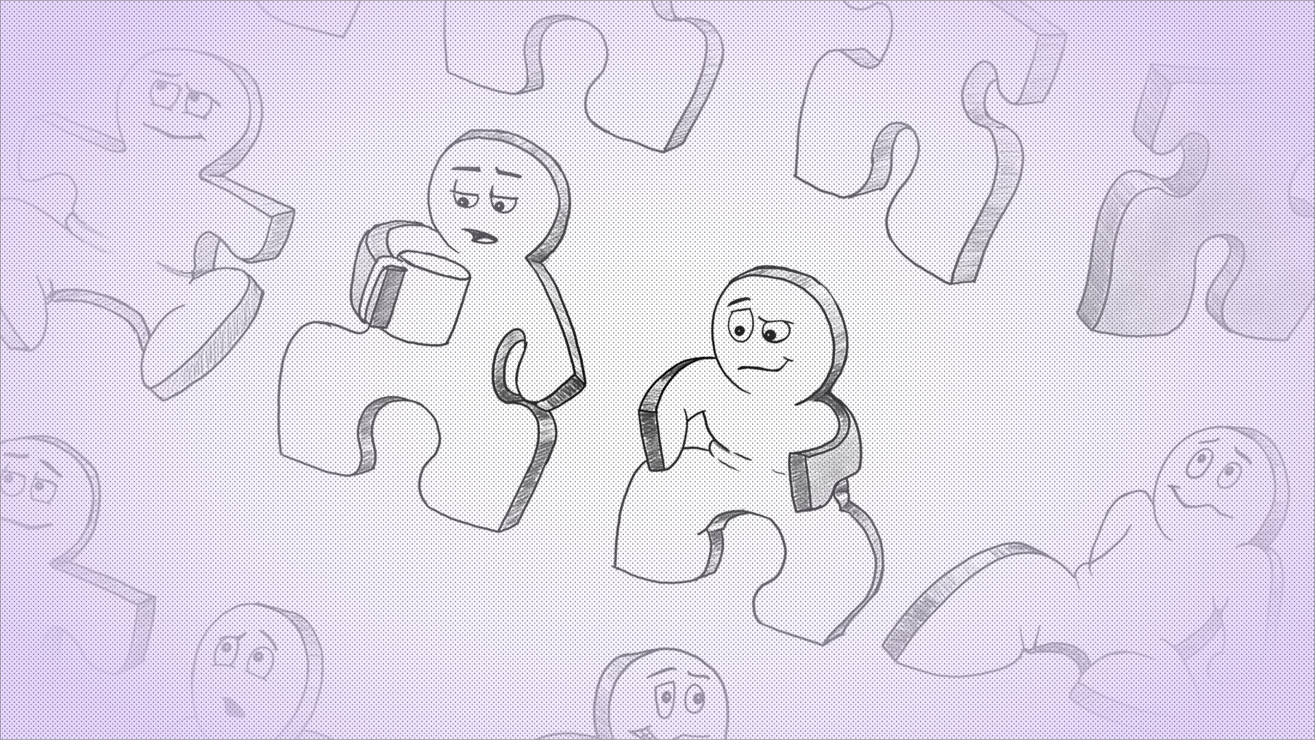 /content/Chracter sheet of a puzzle piece in different poses.
